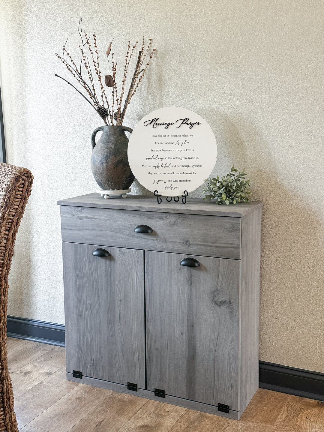 Marriage prayer sign soft white distressed