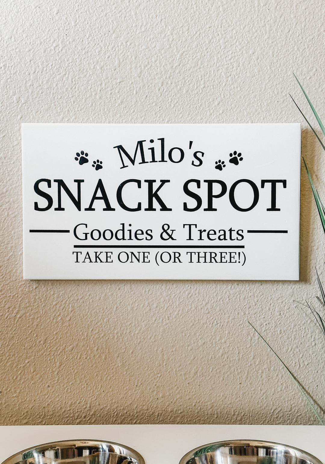 Personalized snack spot sign