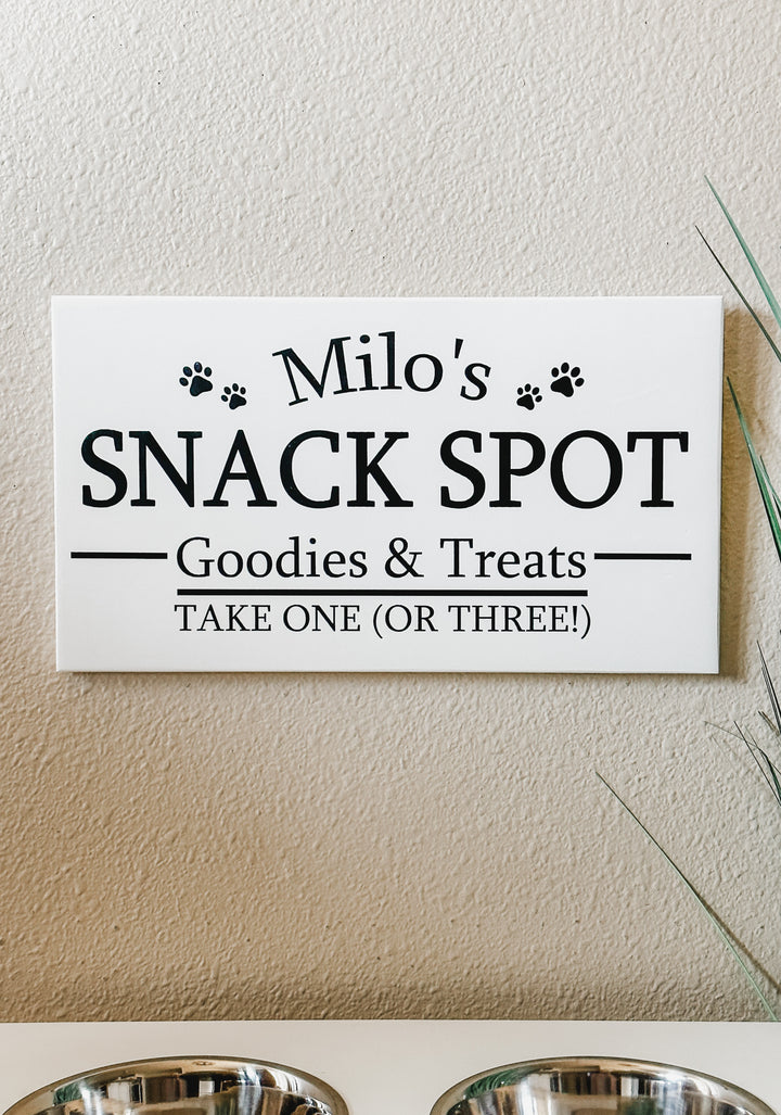 Personalized snack spot sign