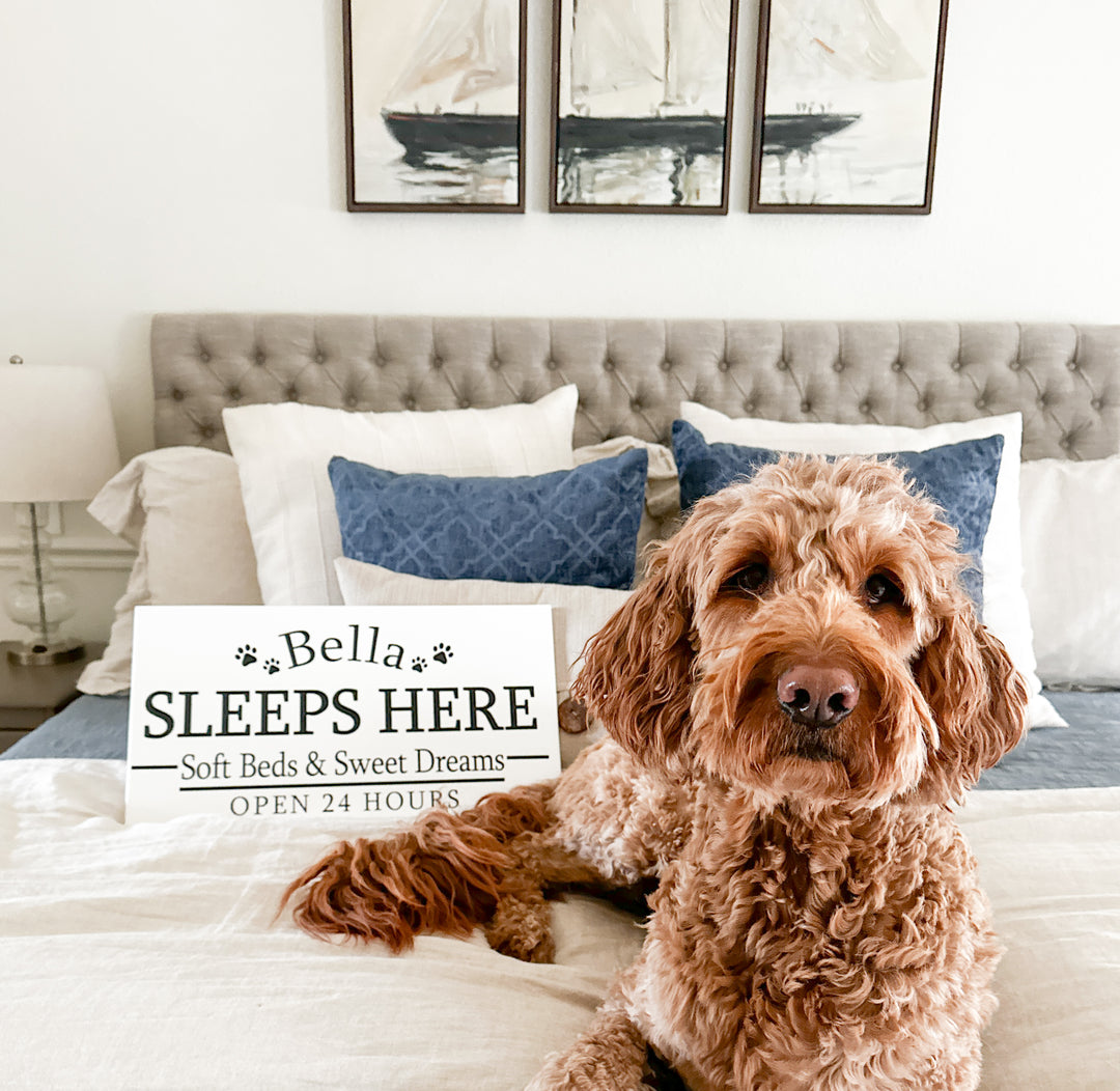 personalized sleep spot sign -