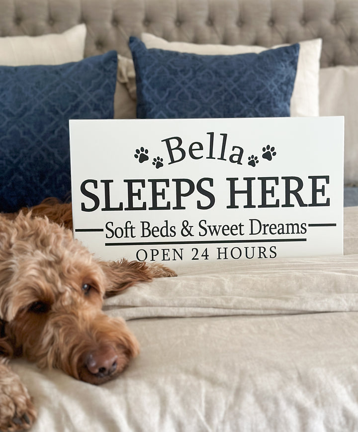 personalized sleep spot sign -