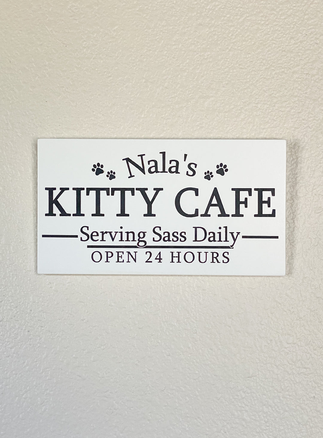 Personalized KITTY CAFE sign