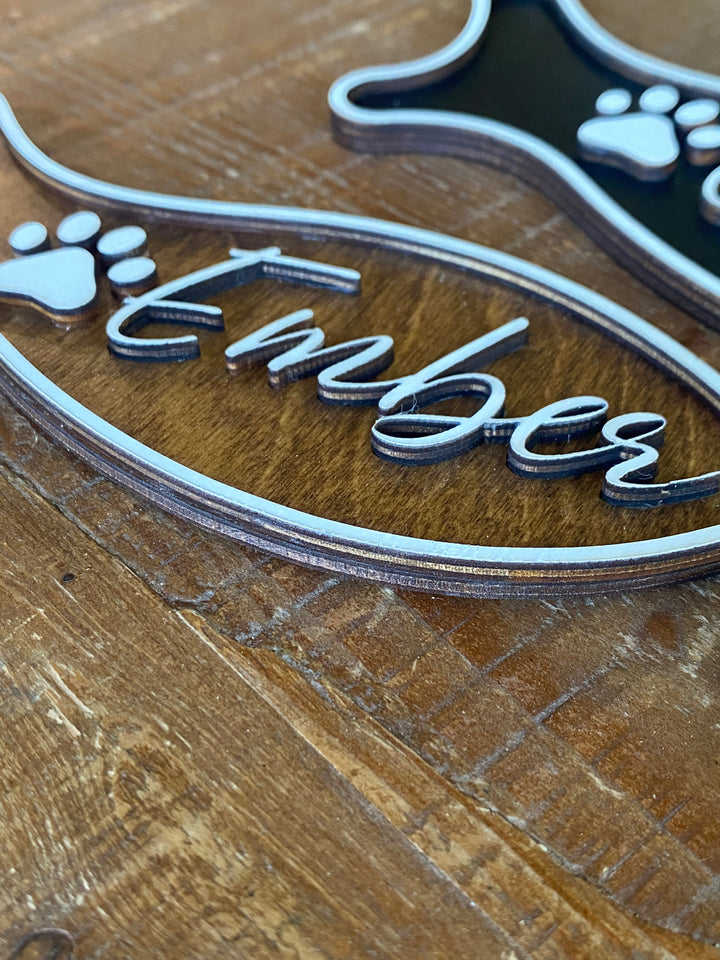 Cat name sign 3-d letters