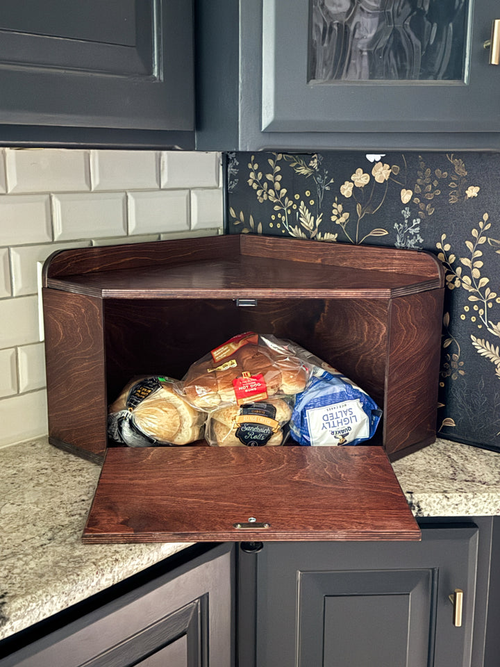 Stained bread box - red oak stain