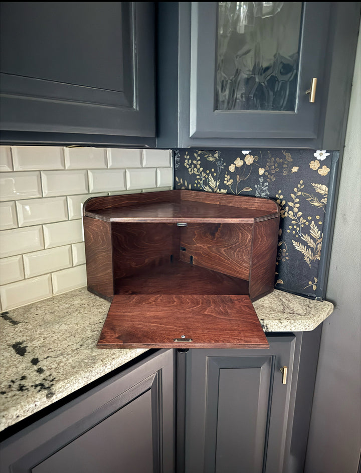 Stained bread box - red oak stain