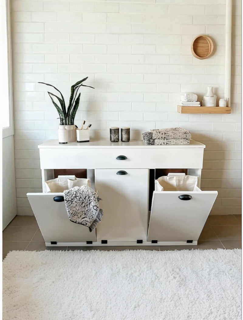 Templeton laundry with a storage drawer in white