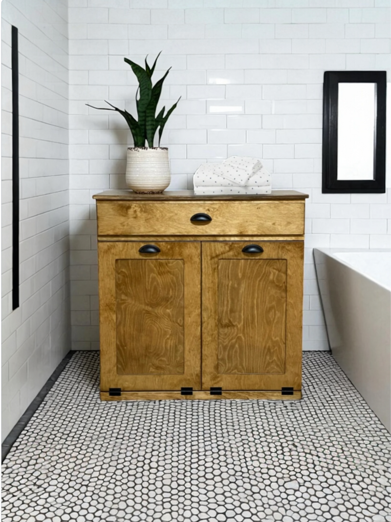 Dashwood Laundry with a Storage Drawer in Golden Oak