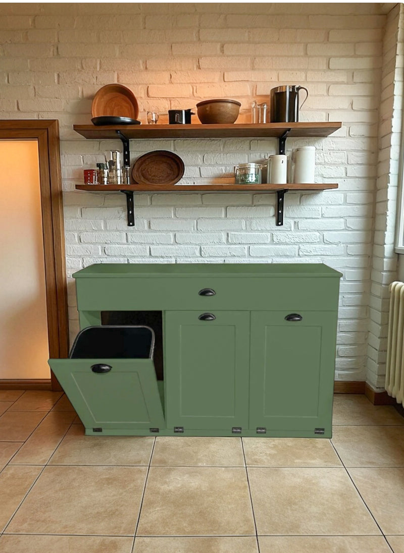 Templeton with a storage drawer in green