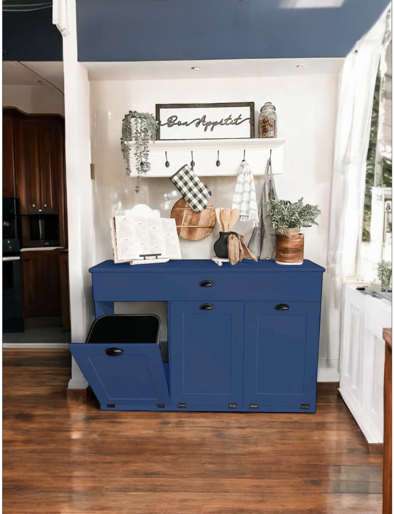 Templeton with a storage drawer in blue