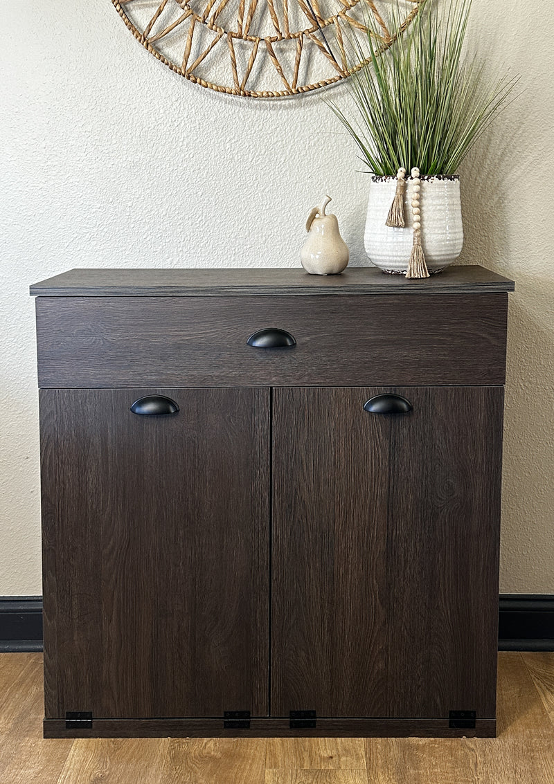 New Door! Dashwood with a storage drawer in dark brown - minimalist style