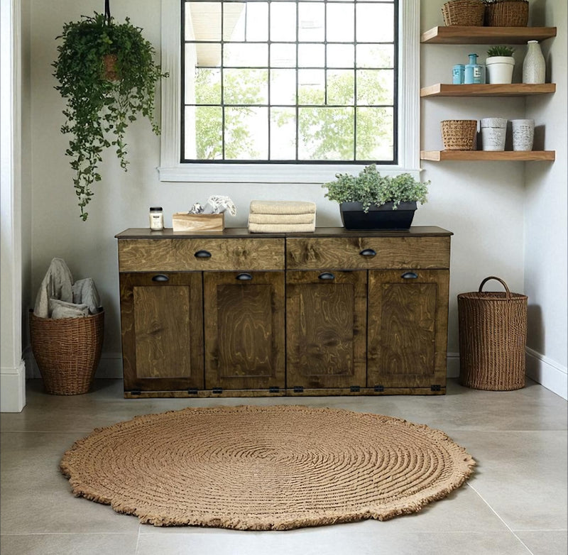 Livingston Laundry with a storage drawer in dark brown - wood