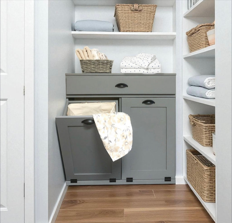 Dashwood laundry with a storage drawer in gray