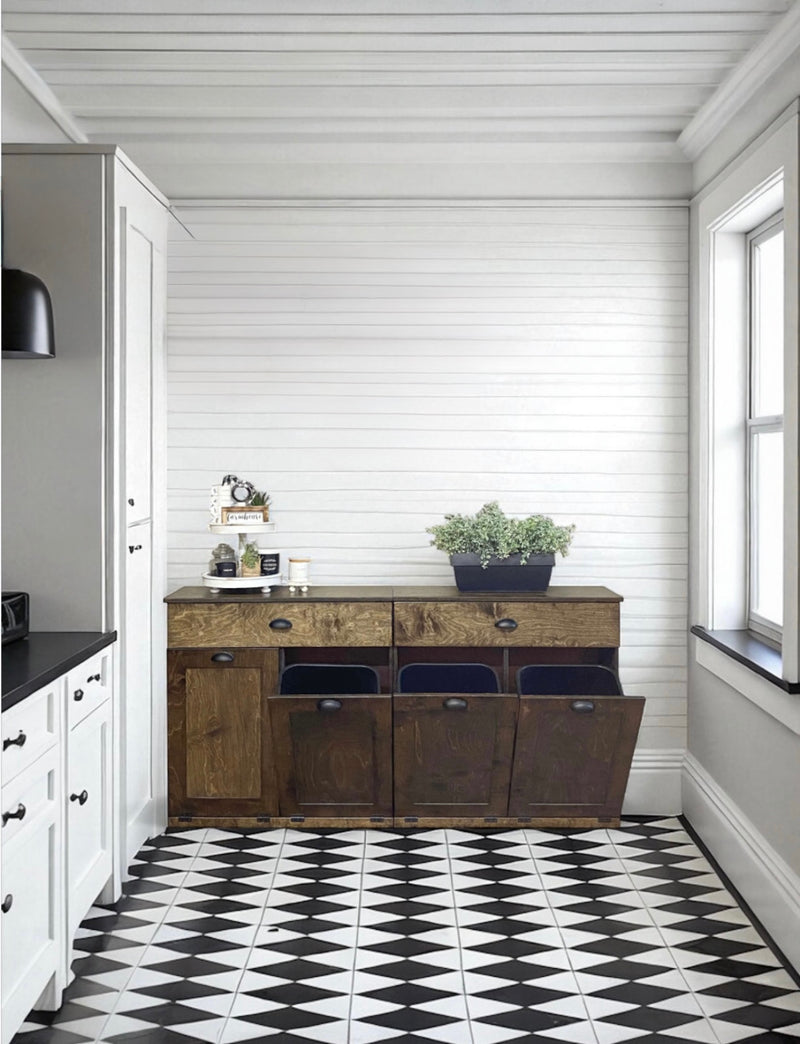 Livingston with a storage drawer in in dark brown - wood