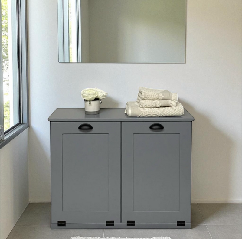 Dashwood laundry in gray - farmhouse doors