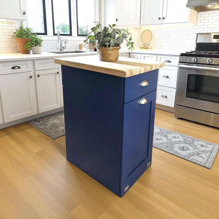 Island with two compartments in blue