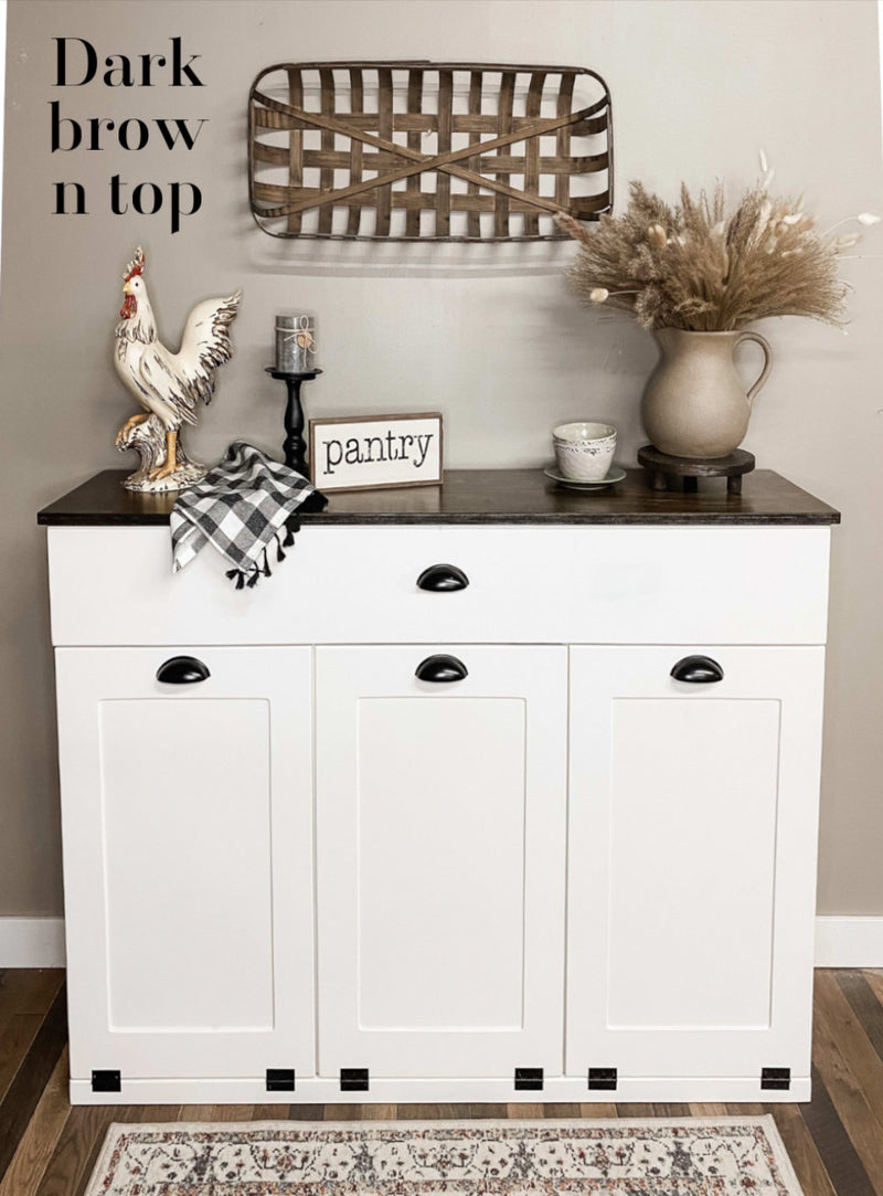 Templeton with a storage drawer in white with farmhouse door