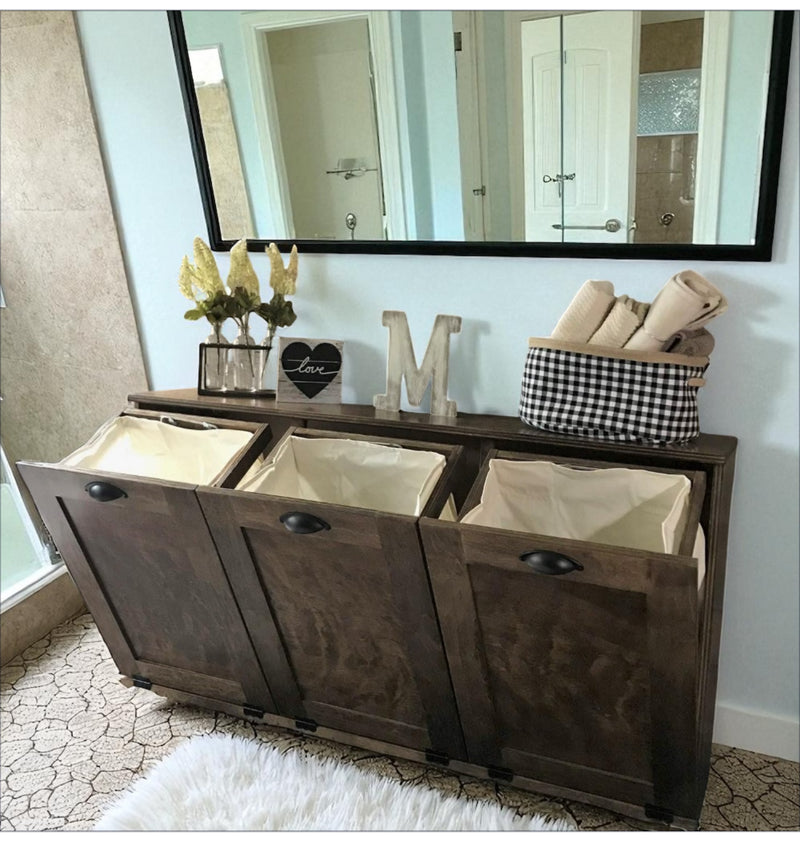 Templeton laundry in warm brown stained wood