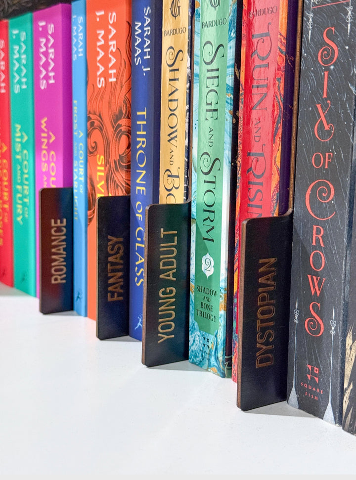 Book collection organizers in black