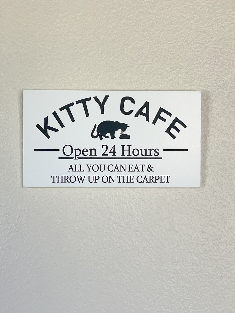 Personalized kitty cafe sign