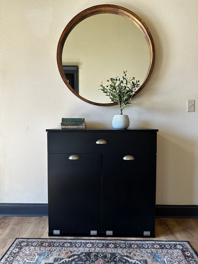 New Door! Dashwood with a storage drawer in black - minimalist style