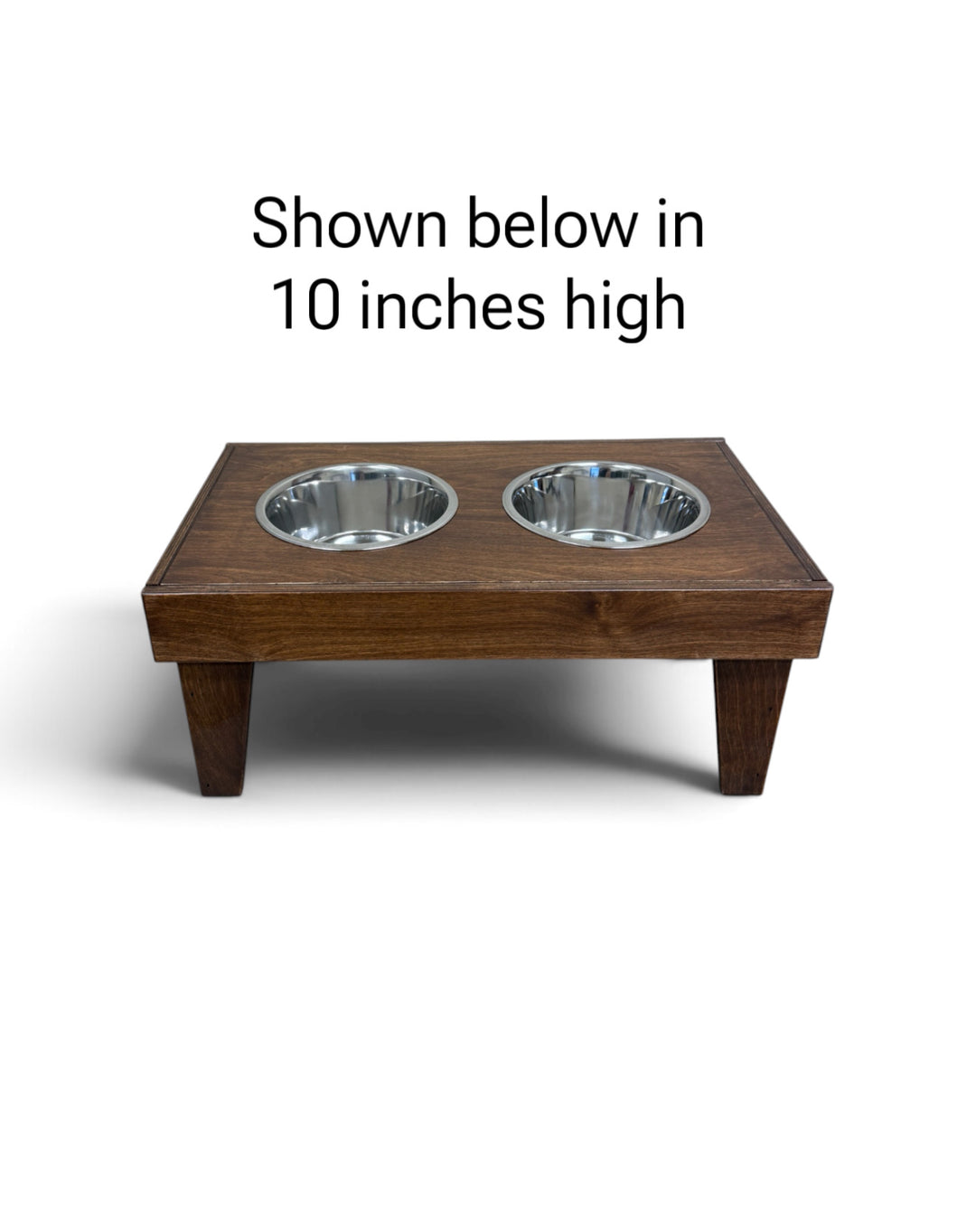 Simple elevated pet feeder two bowl