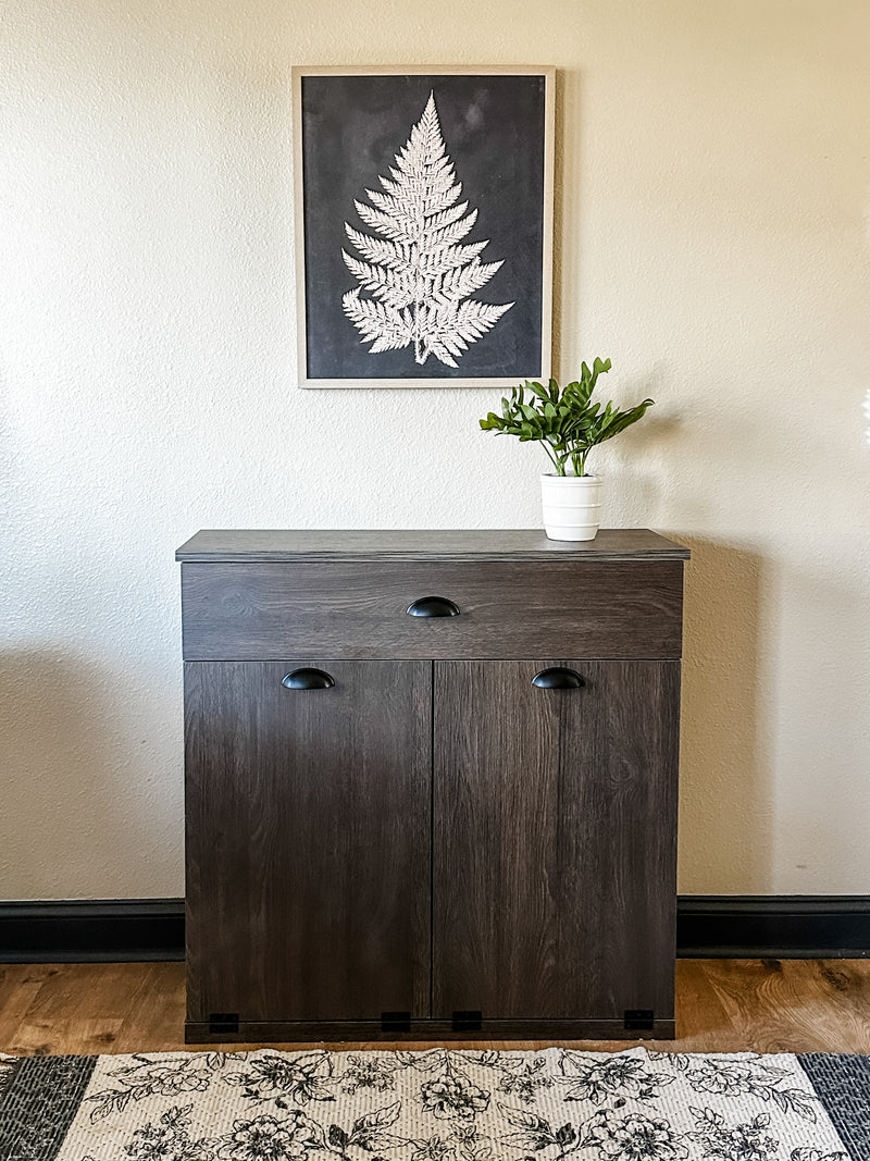 Dashwood with a storage drawer in dark brown modern style