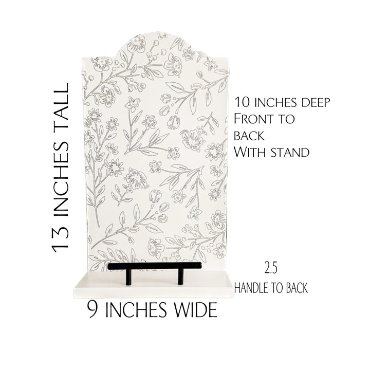 Floral cottage style cookbook holder