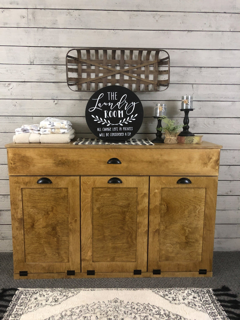 Templeton laundry with a storage drawer in Golden Oak farmhouse