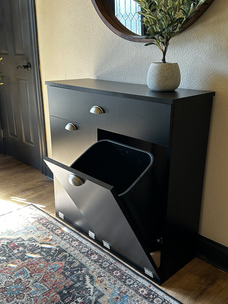 New Door! Dashwood with a storage drawer in black - minimalist style