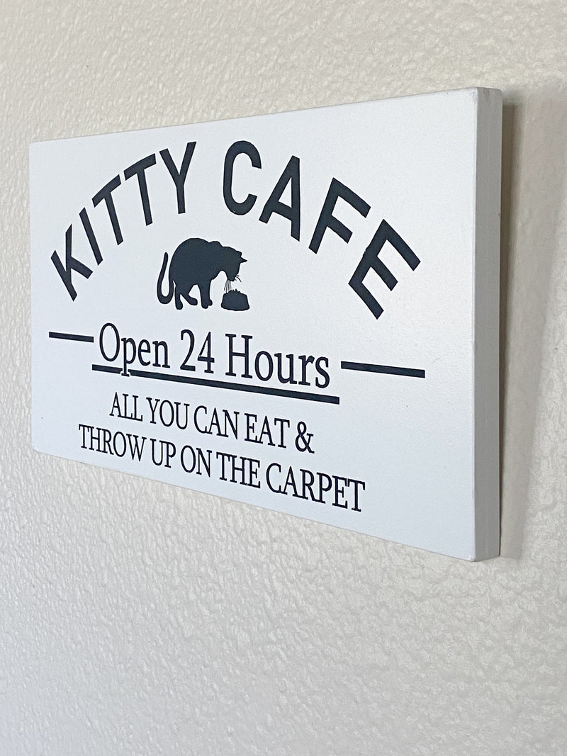 Personalized kitty cafe sign