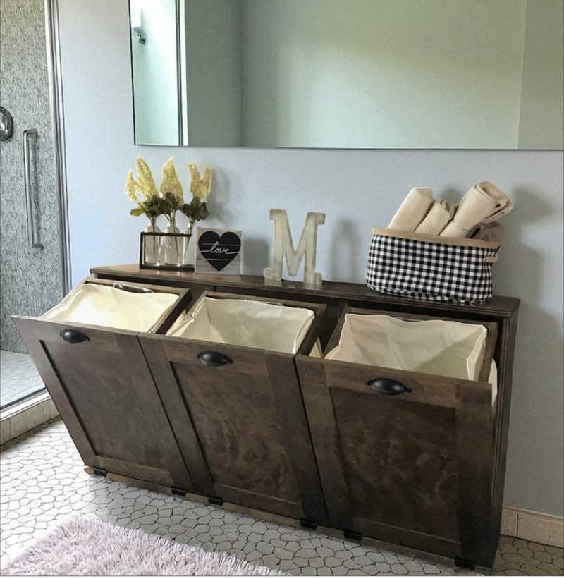 Templeton laundry in warm brown stained wood