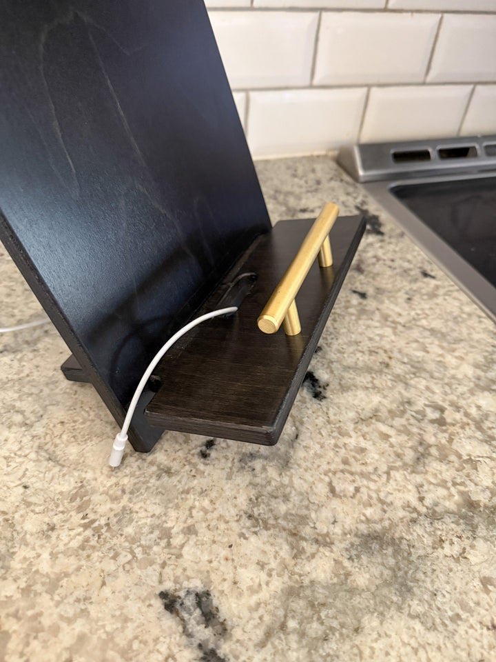 Solid black cookbook holder