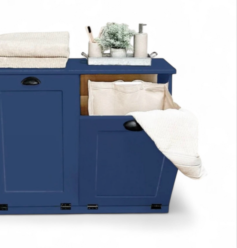 Templeton laundry in blue farmhouse