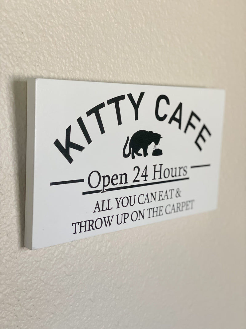 Personalized kitty cafe sign