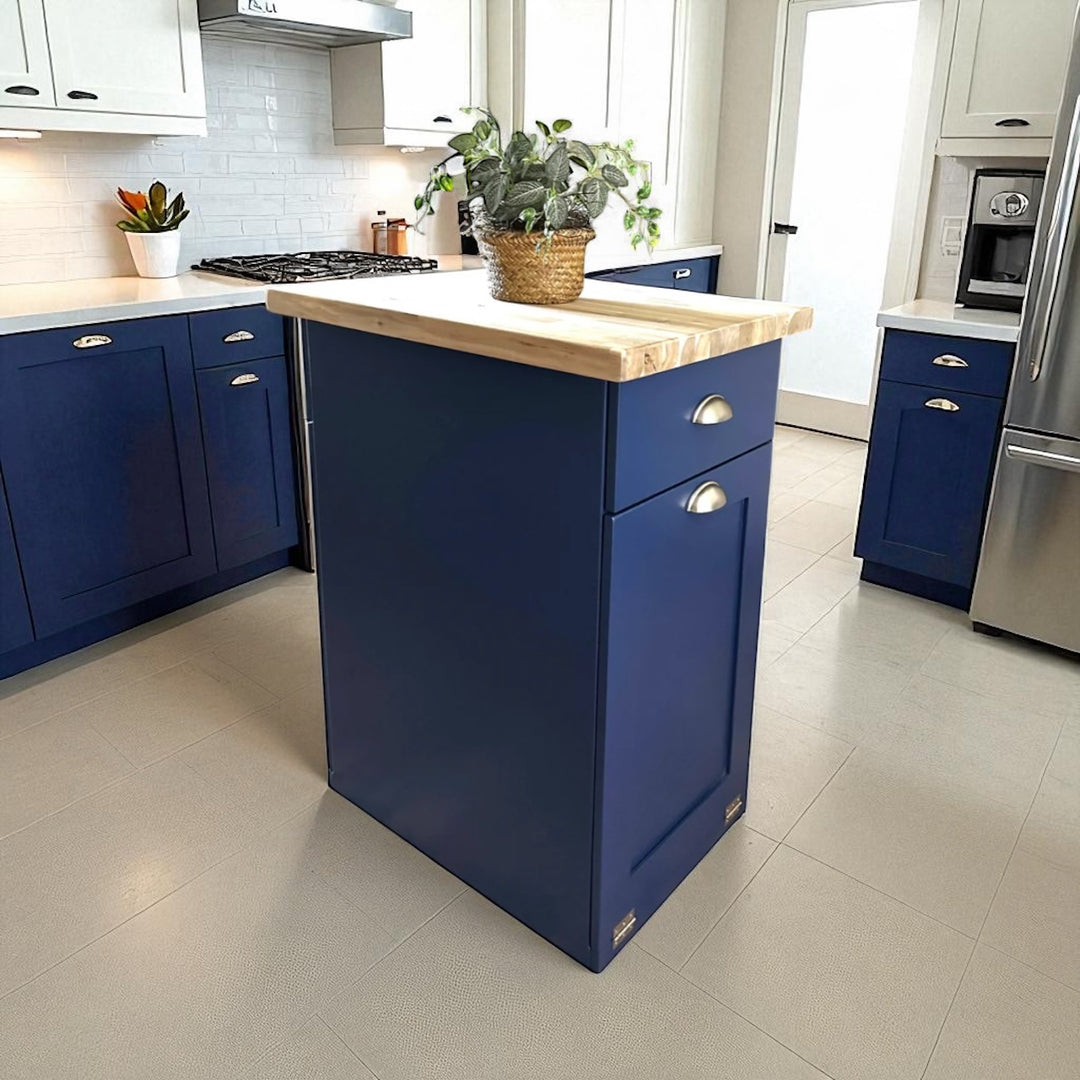 Island with two compartments in blue
