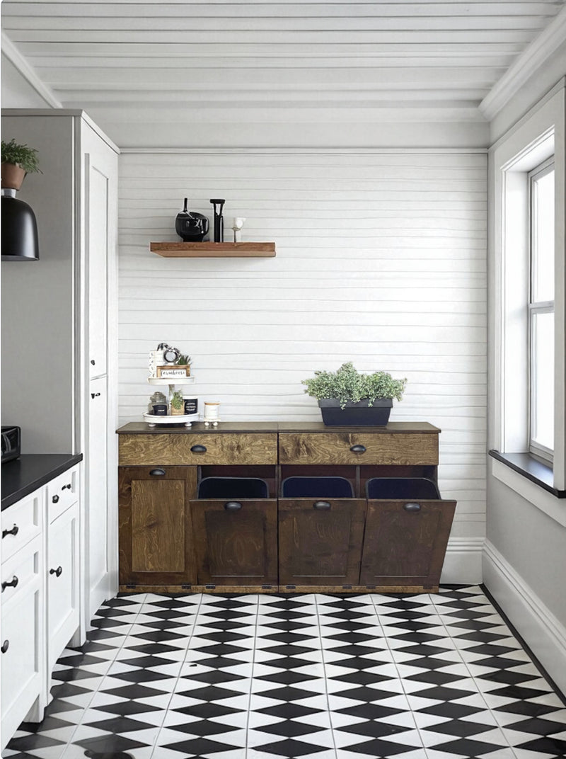 Livingston with a storage drawer in in dark brown - wood