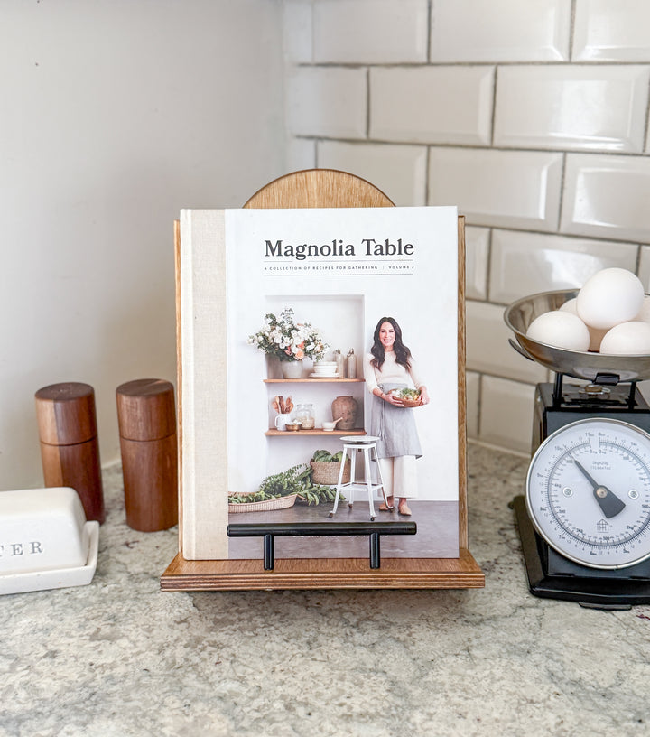 Golden Oak stained cookbook holder