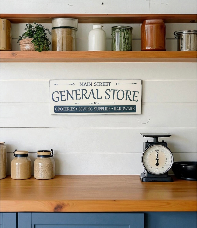 General store wall sign