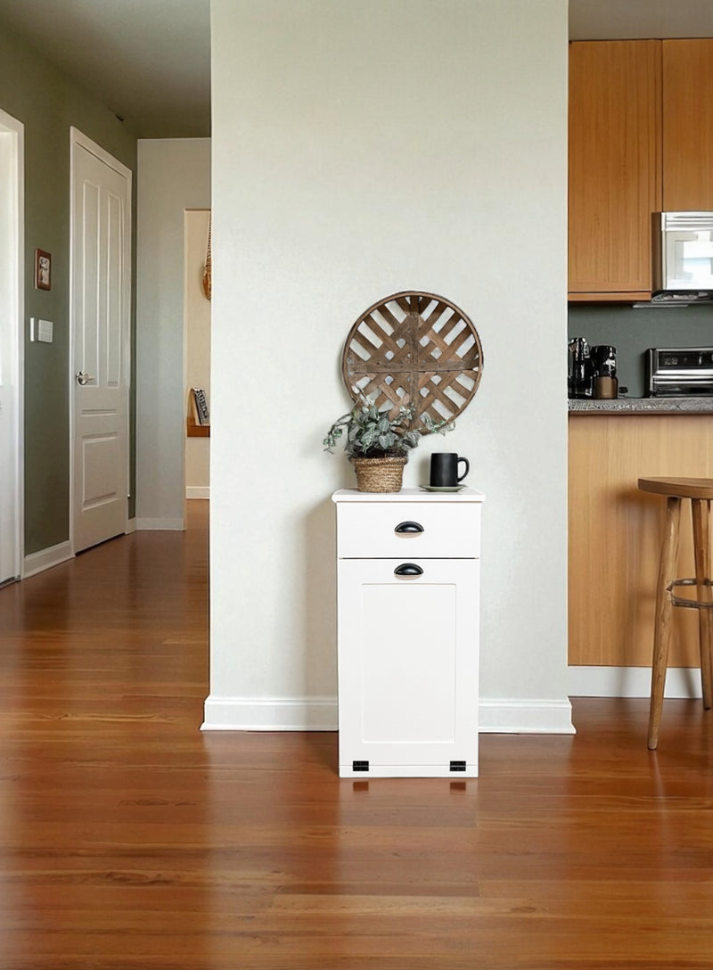 Sinclair with a storage drawer in white