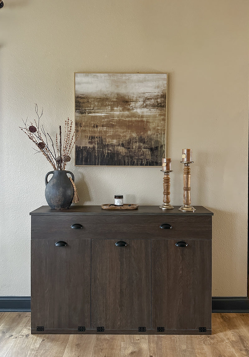 Templeton with a storage drawer in dark brown modern style