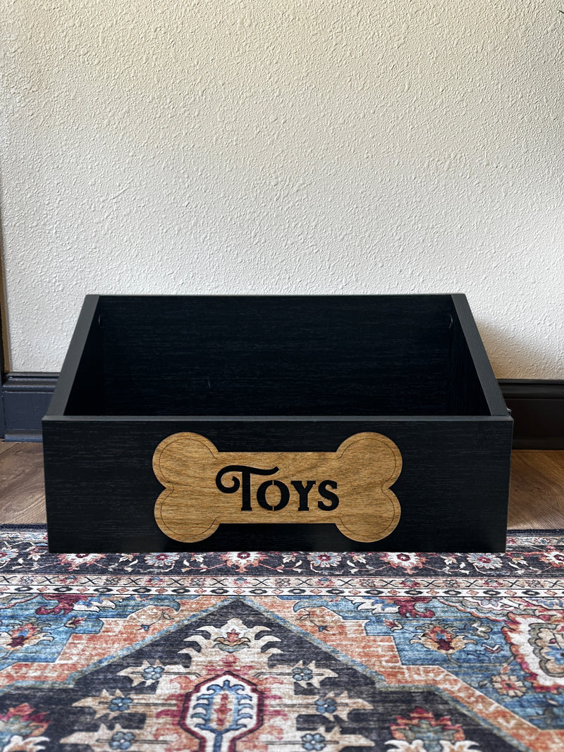 Customized toy box for your pets in black