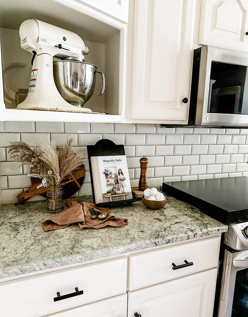 Clean and simple minimalist black stove cover