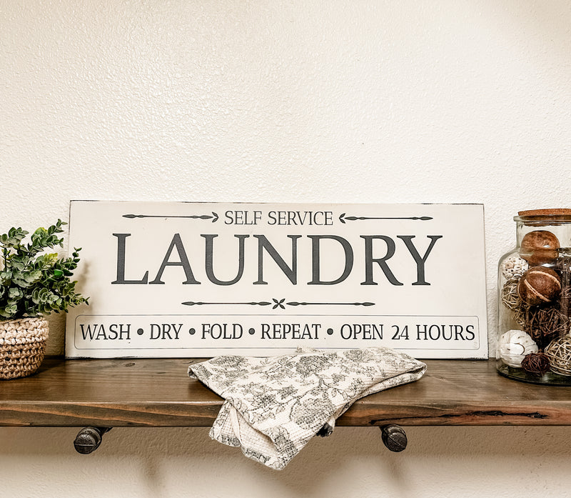 Laundry room sign- personalized with family name