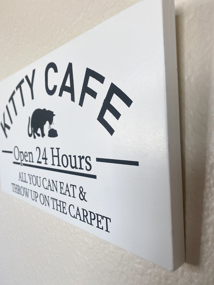Personalized kitty cafe sign