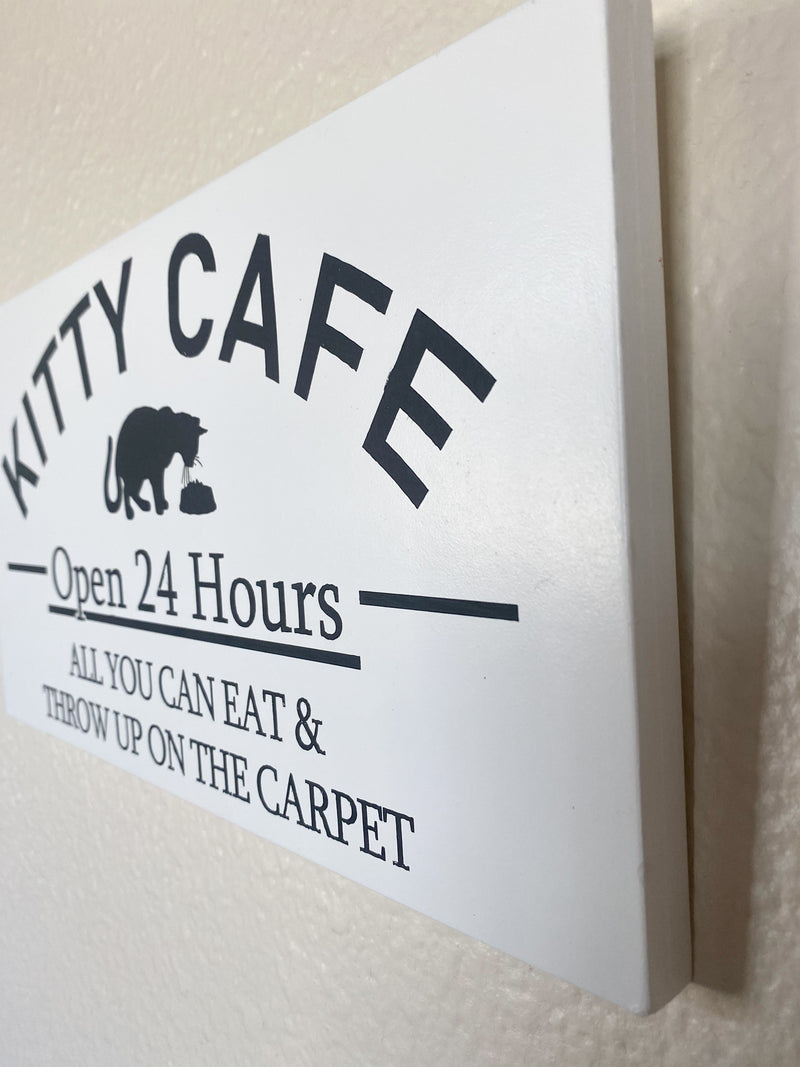 Personalized kitty cafe sign