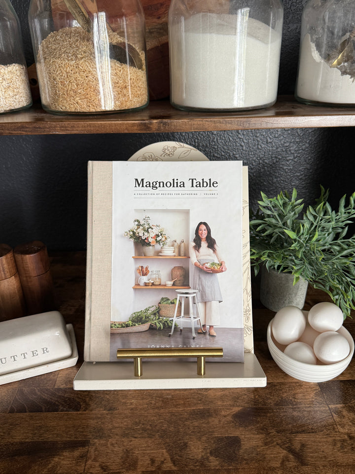 Floral cottage style cookbook holder