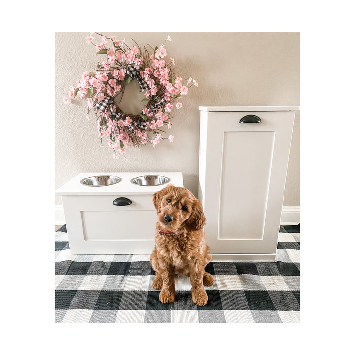 Single style pet food storage in white farmhouse - more colors