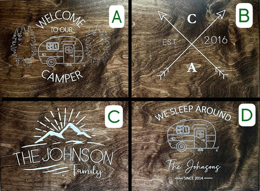 Engraved Camper/RV Stove Cover