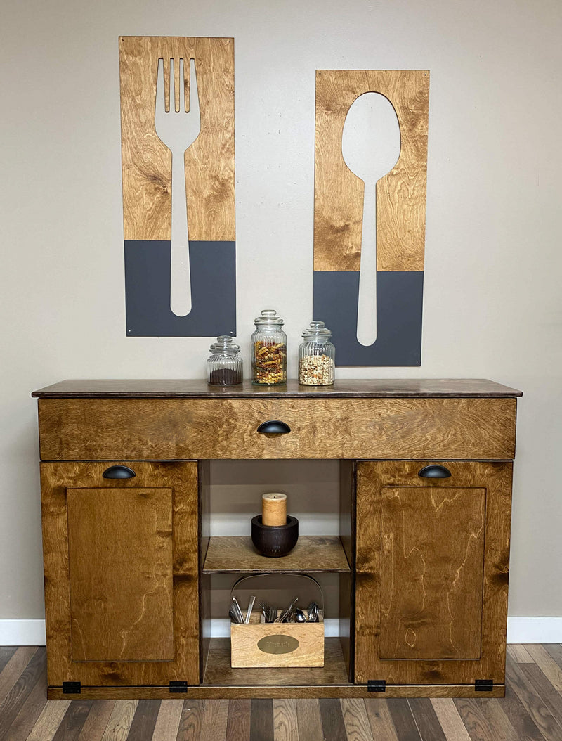 Templeton with a Storage Drawer and Open Shelving in Warm Brown
