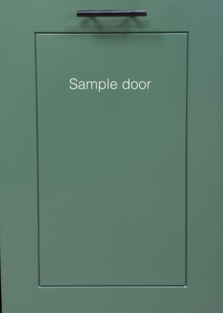 Freestanding Triple laundry with a storage drawer in green